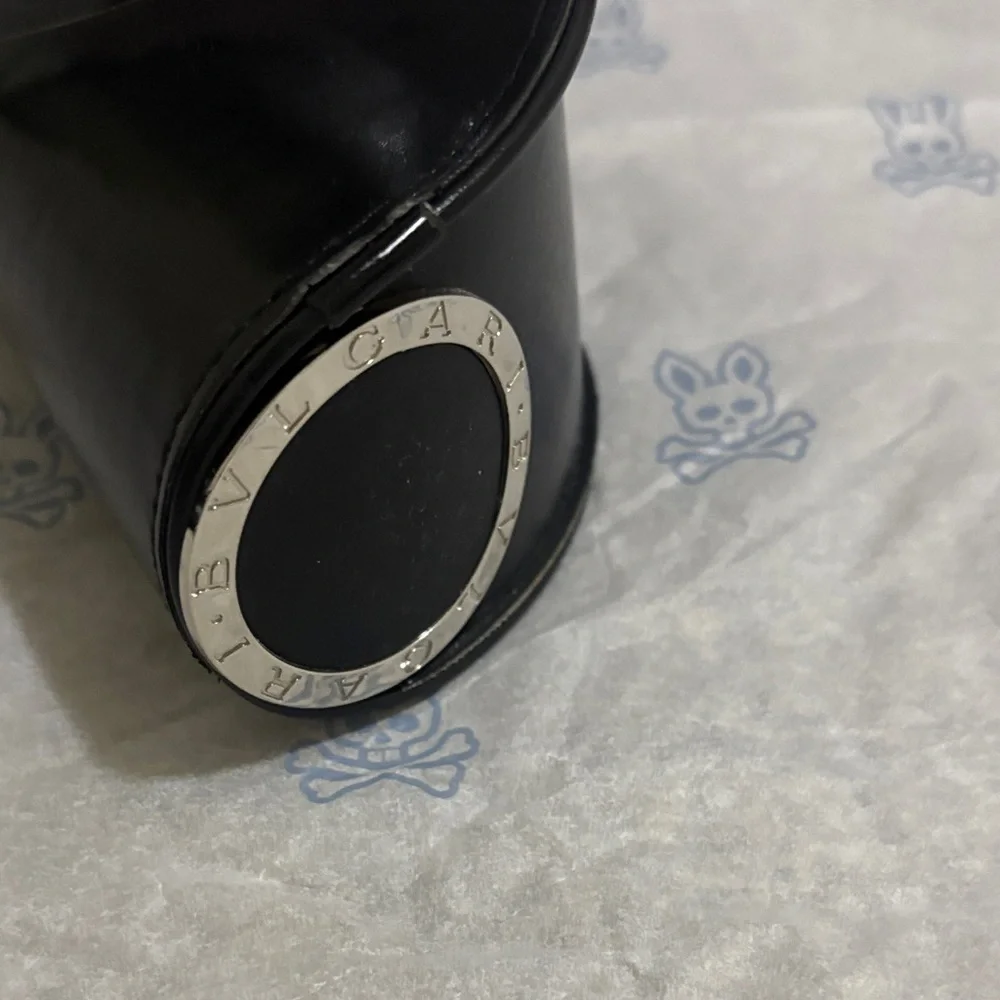 Bulgari Gradient Black Sunglasses with Silver Detail - Picture 5 of 12